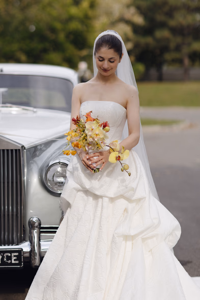 Elegant wedding portrait at UofT