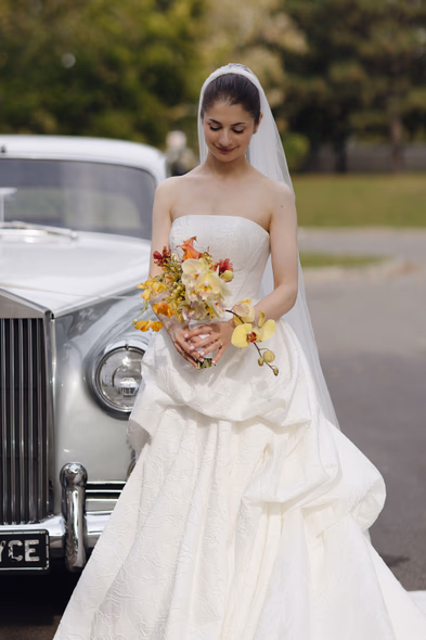 Elegant wedding portrait at UofT