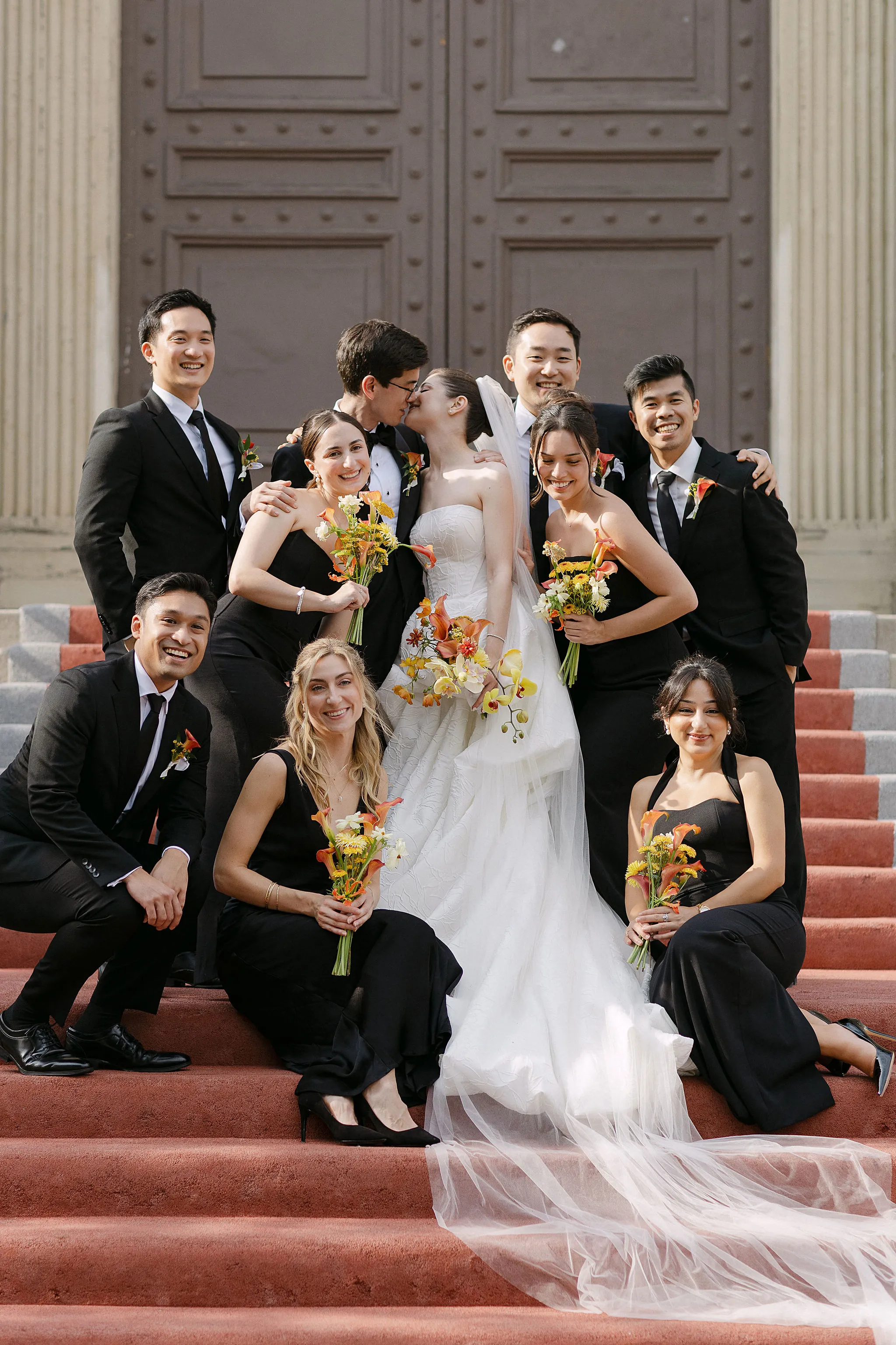 photo of the bridal party at Liberty Grand