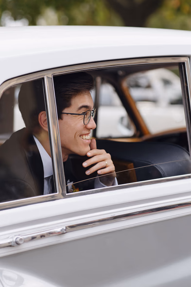 moment before wedding ceremony at St. Basil’s Catholic Parish