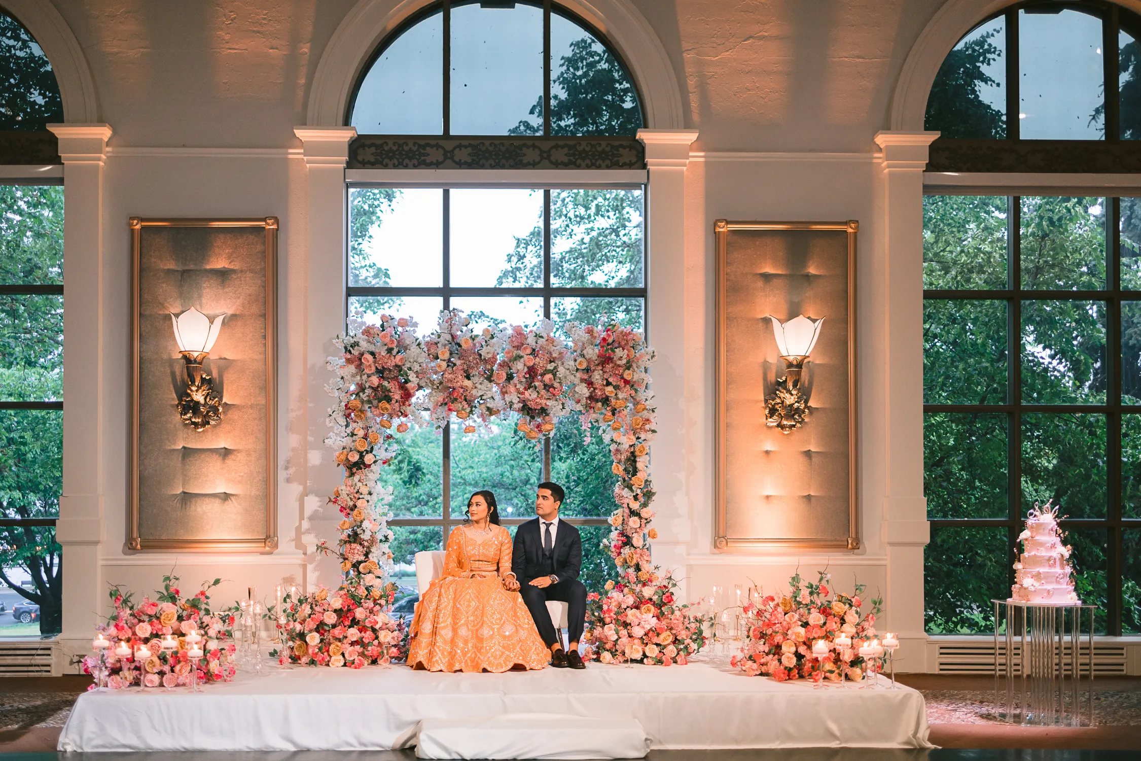 bride and groom at Liberty Grand