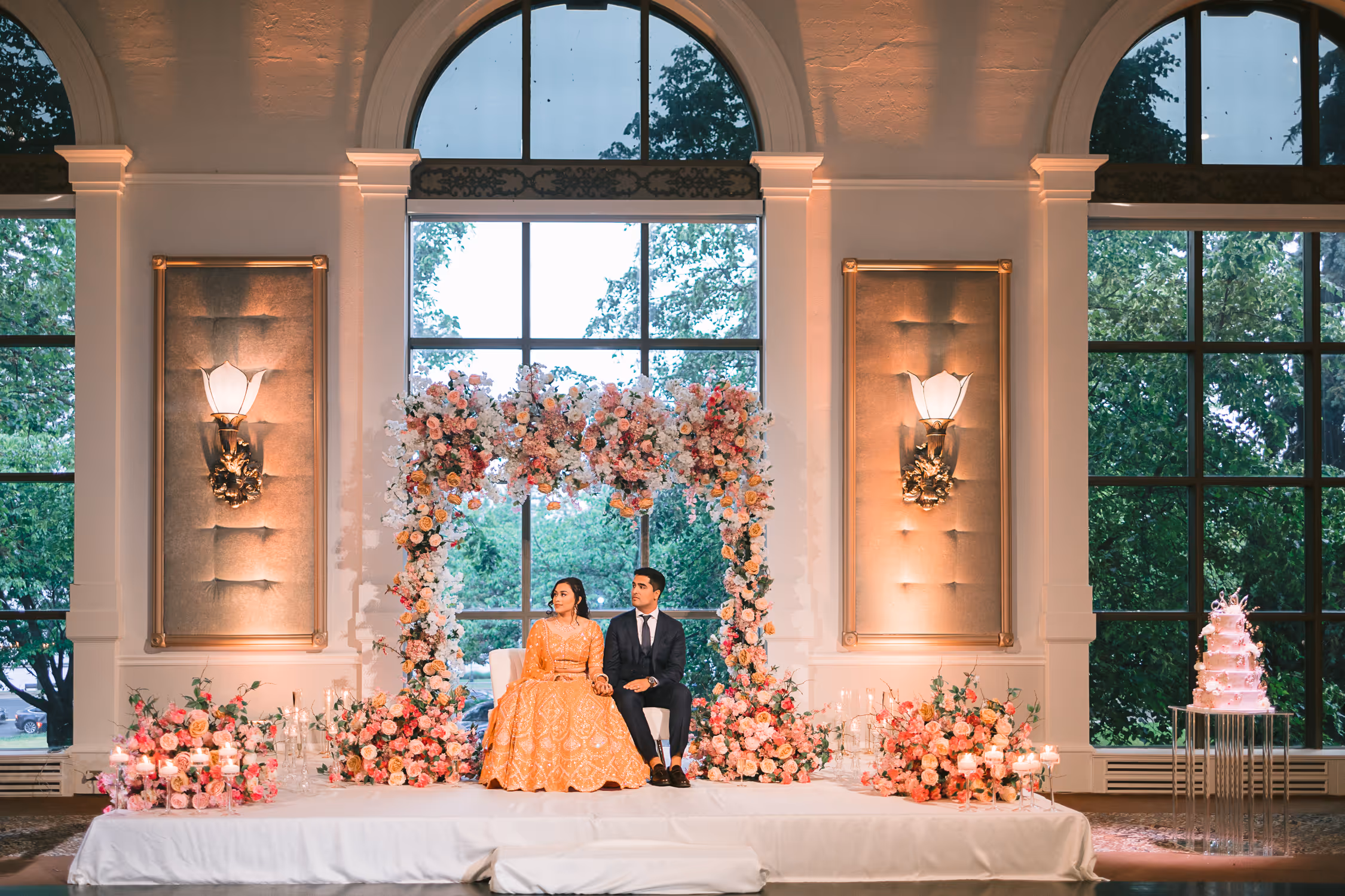 bride and groom at Liberty Grand