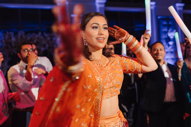 Colorful Indian wedding celebration