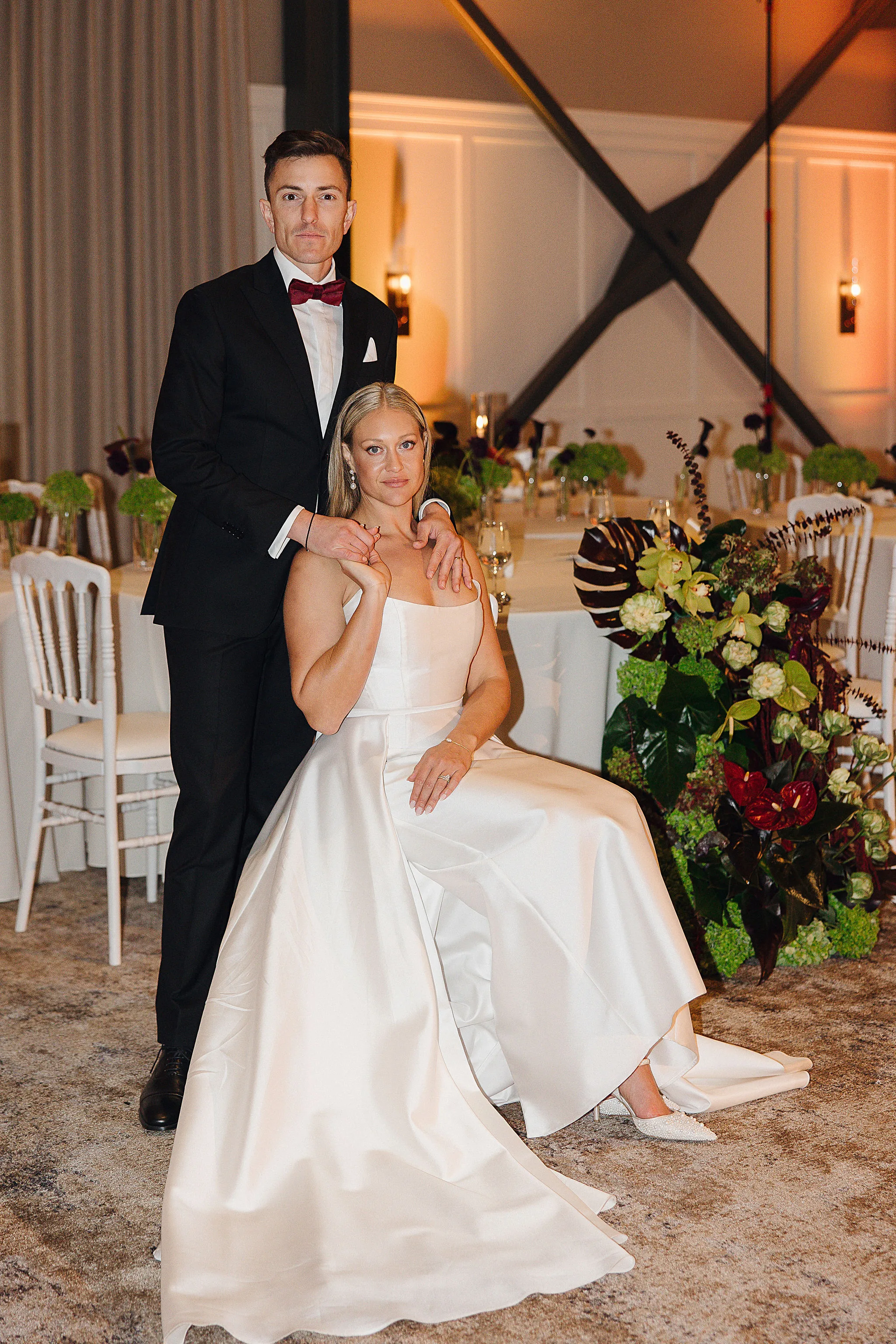 bride and groom portrait at Lido House, Newport Beach