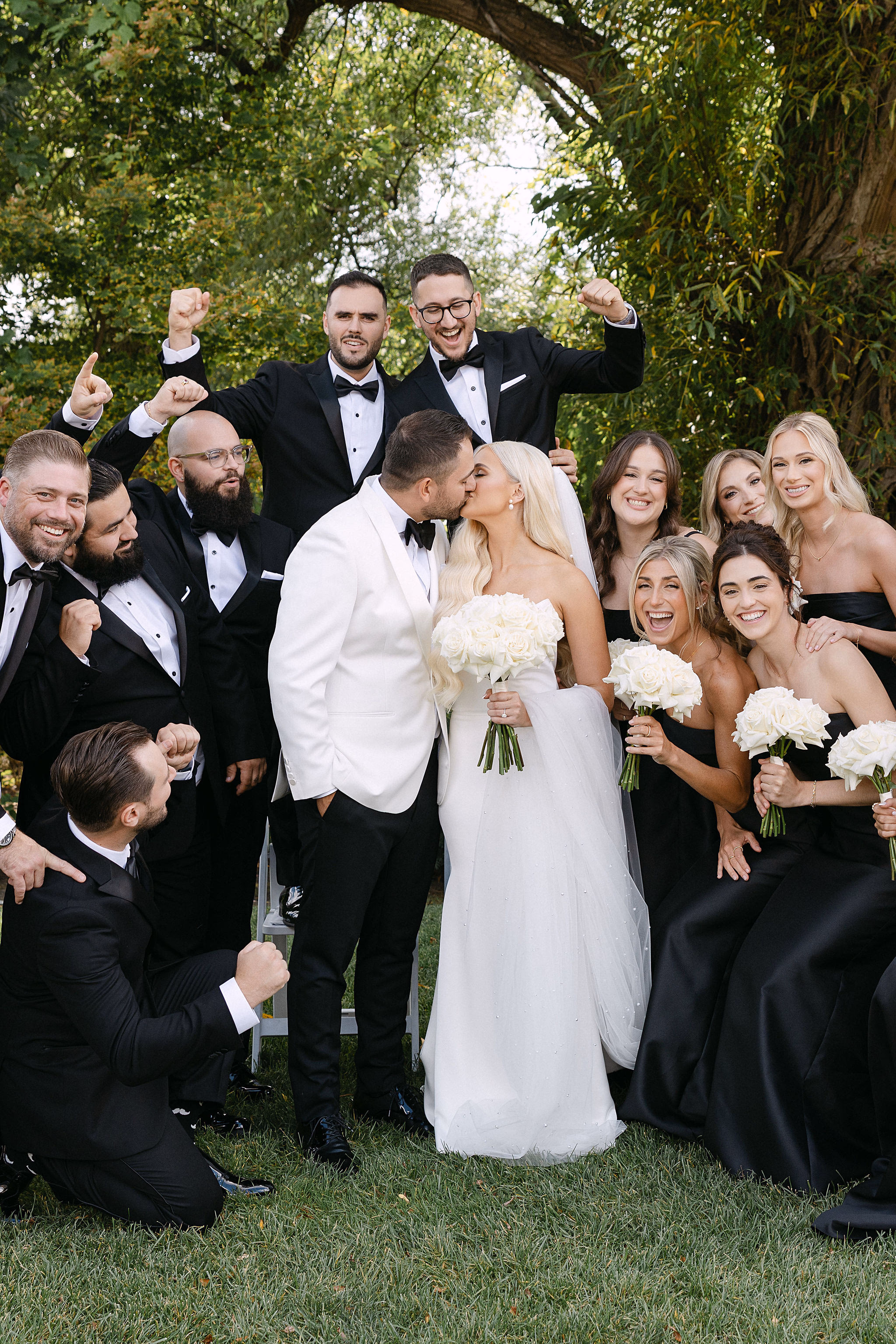 wedding party portrait on the grounds of The Arlington Estate Vaughan — Astora Studio