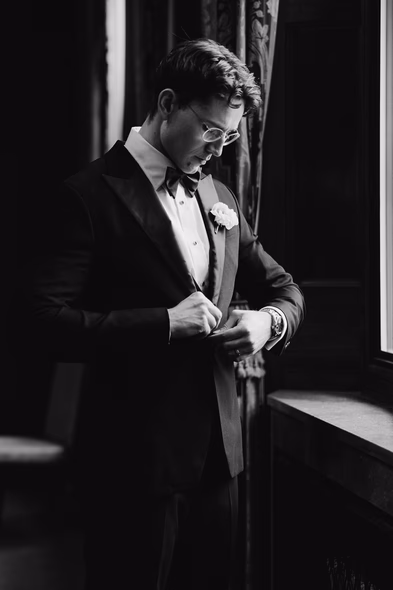 Candid couple portrait at One King West