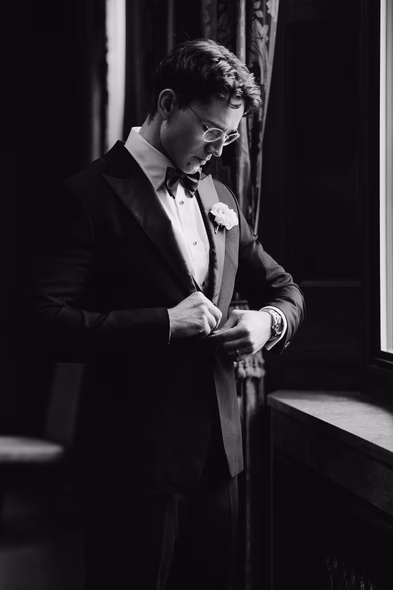 Candid couple portrait at One King West