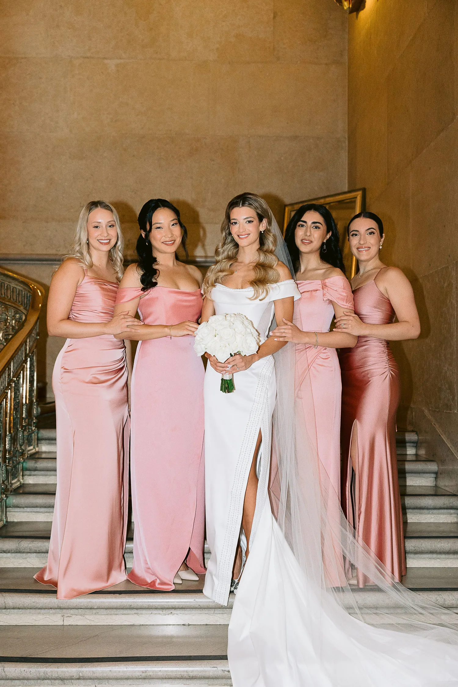 bride and bridesmaids at One King West Hotel