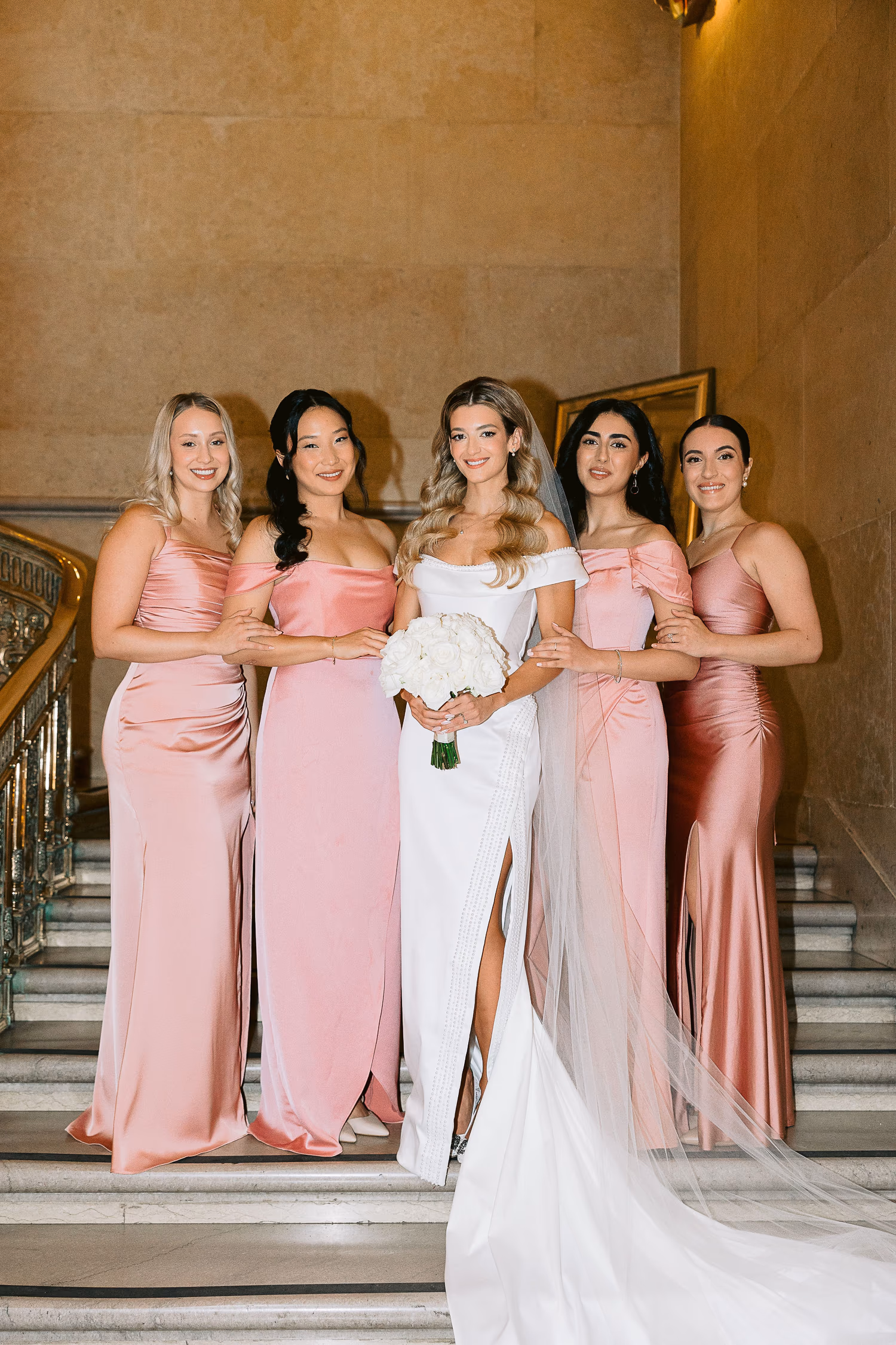 bride and bridesmaids at One King West Hotel