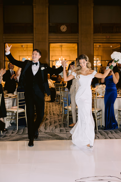 Newlyweds celebrating at One King West
