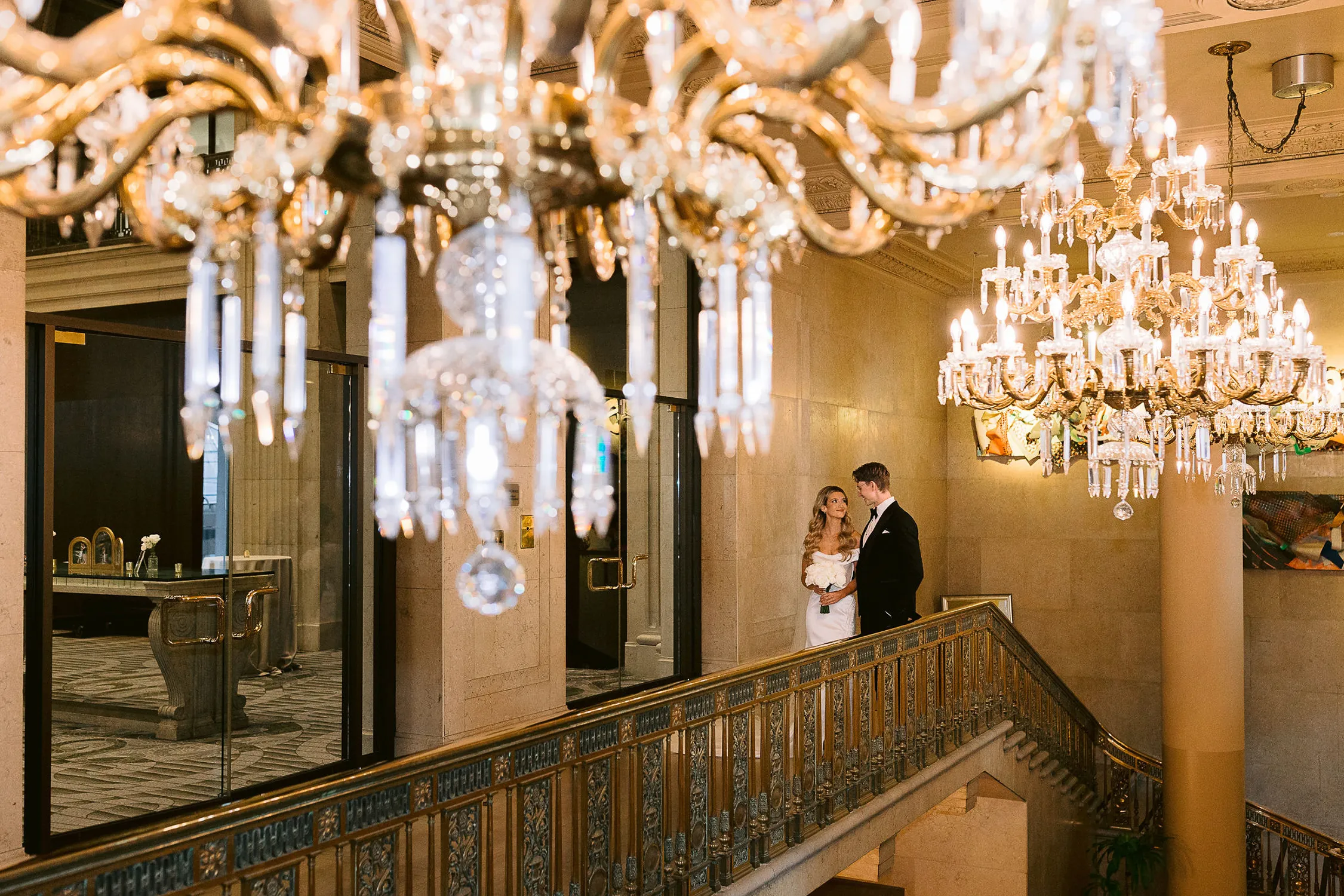 wedding photo at One King West Hotel Toronto