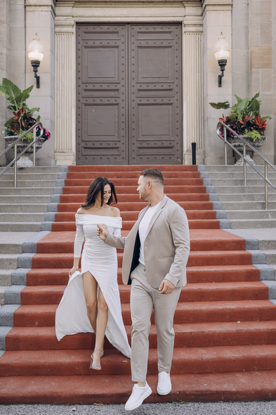 unique engagement picture at Liberty Grand