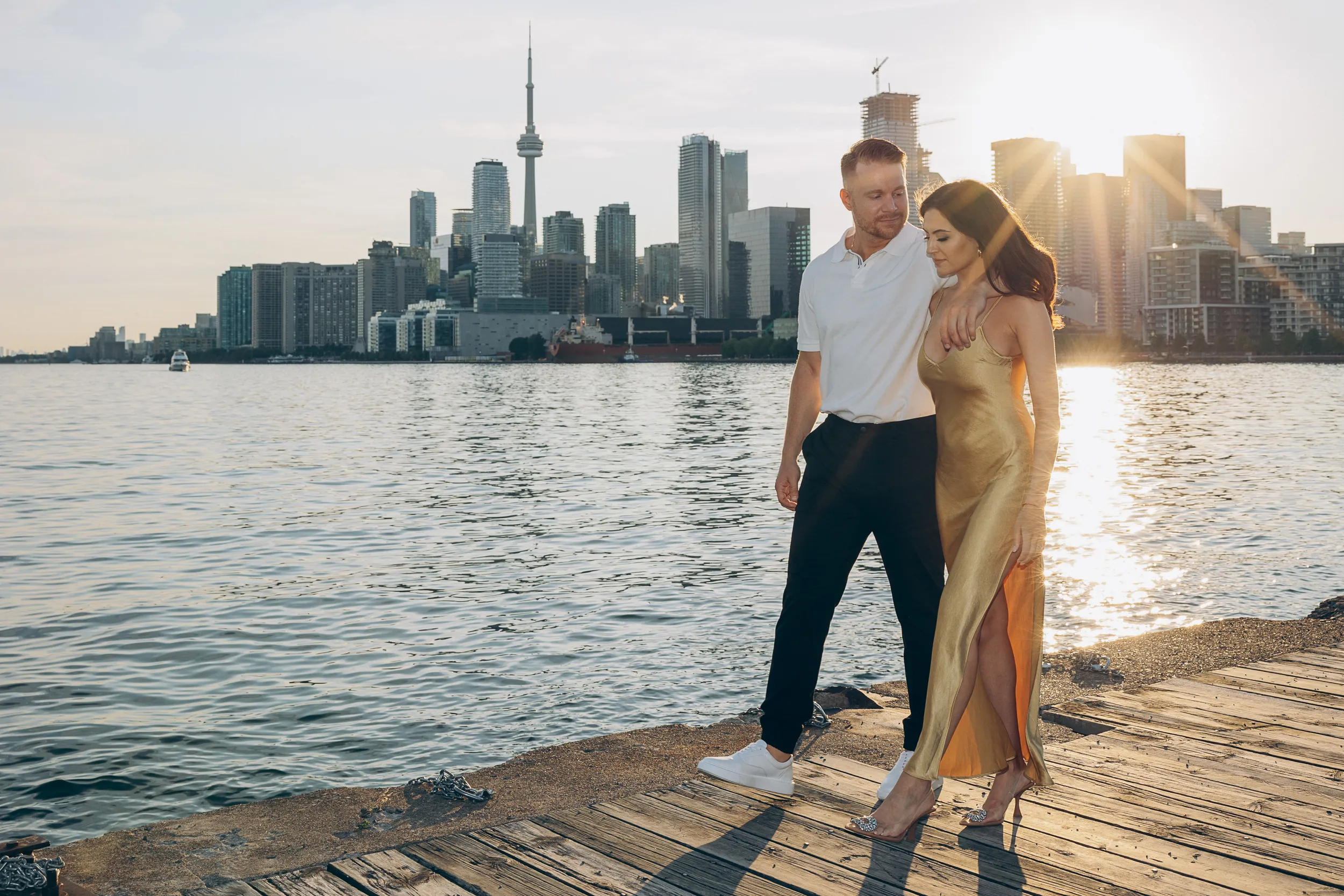 engagement session at Polson Pier 