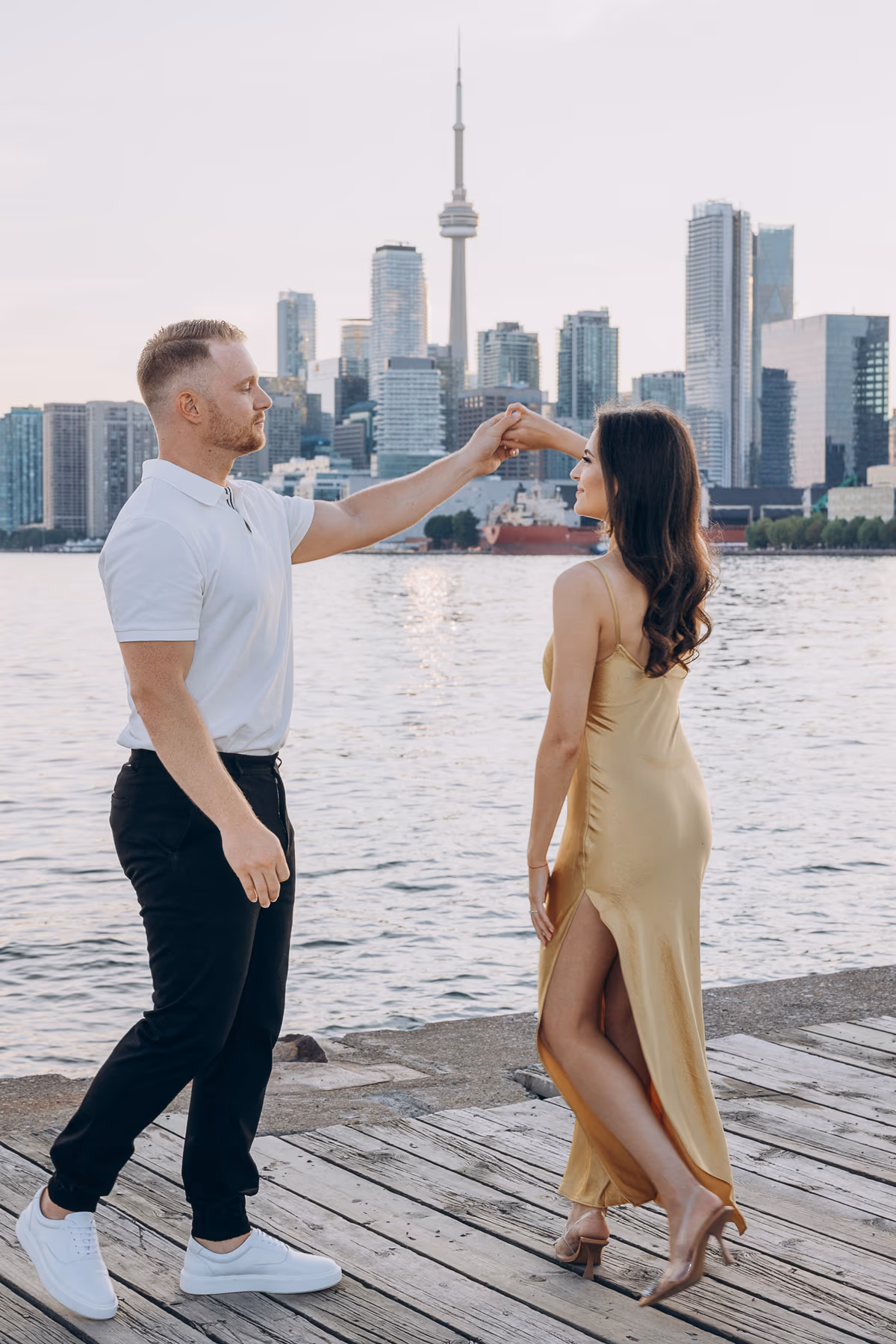 Elegant Engagement Photos at Polson Pier