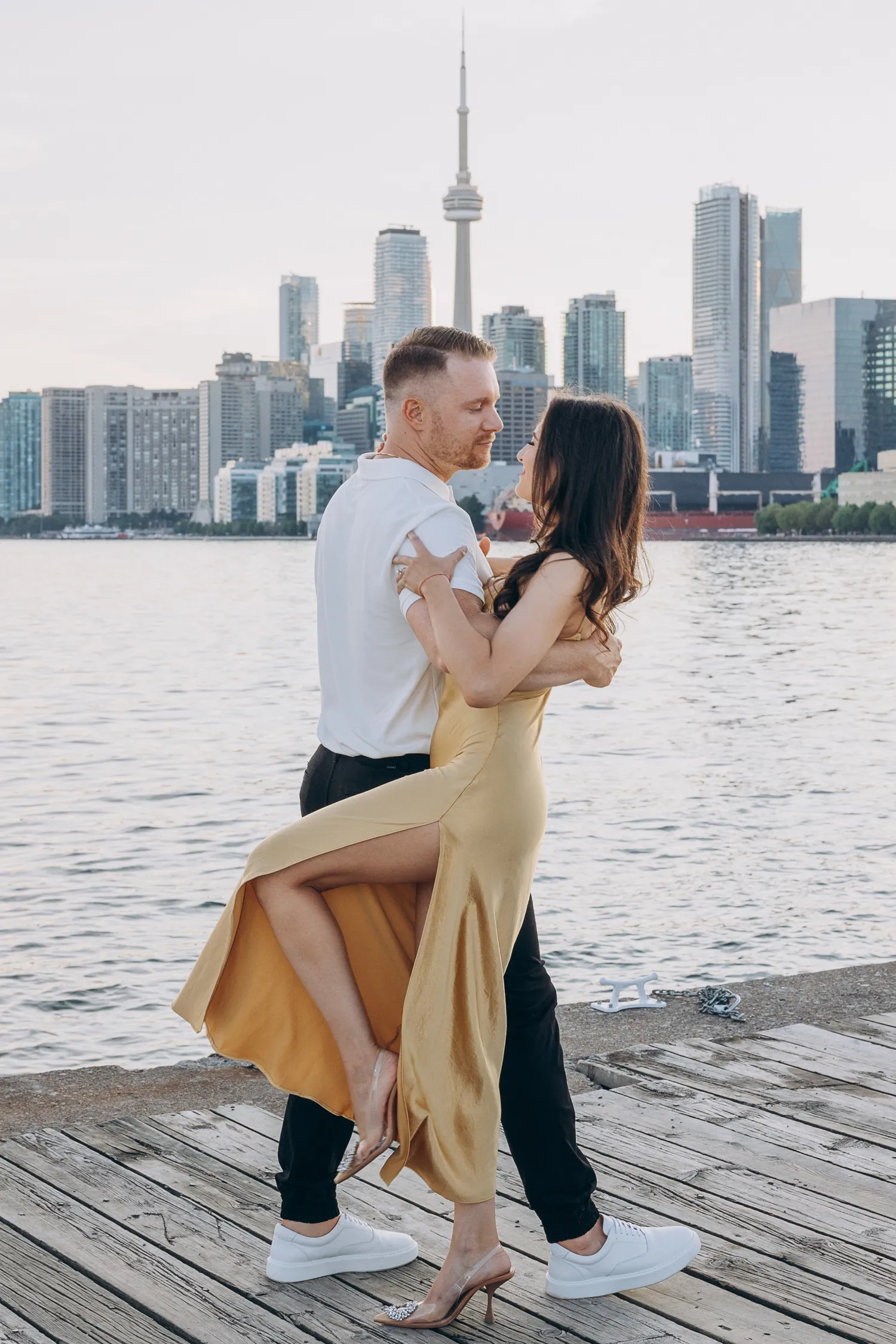 Polson Pier engagement photo