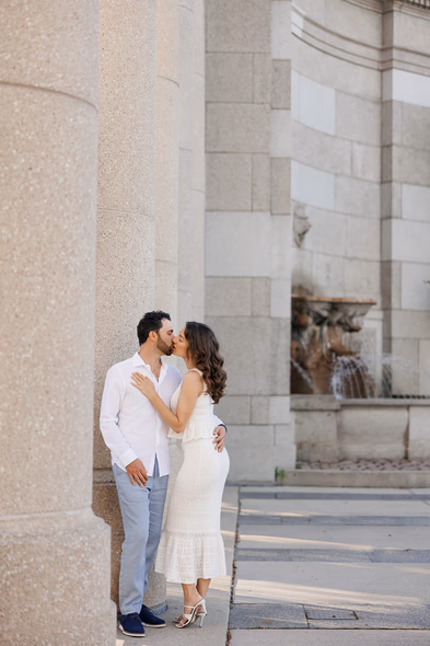 Sunset engagement photo at Princes’ Gates