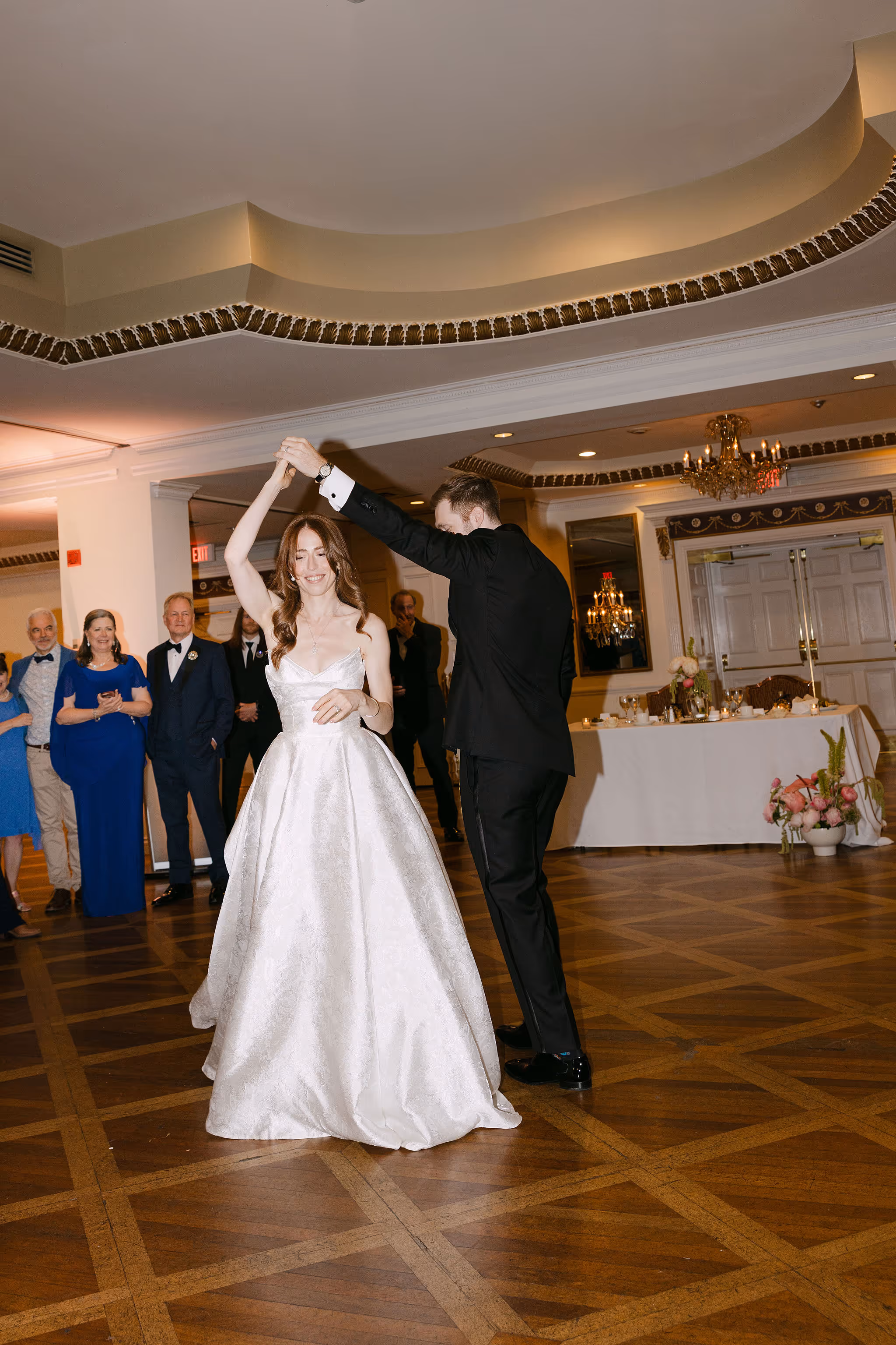 first dance couple spinning on dance floor Imperial Ballroom Queen’s Landing