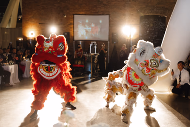lion dancers at ricarda’s wedding toronto