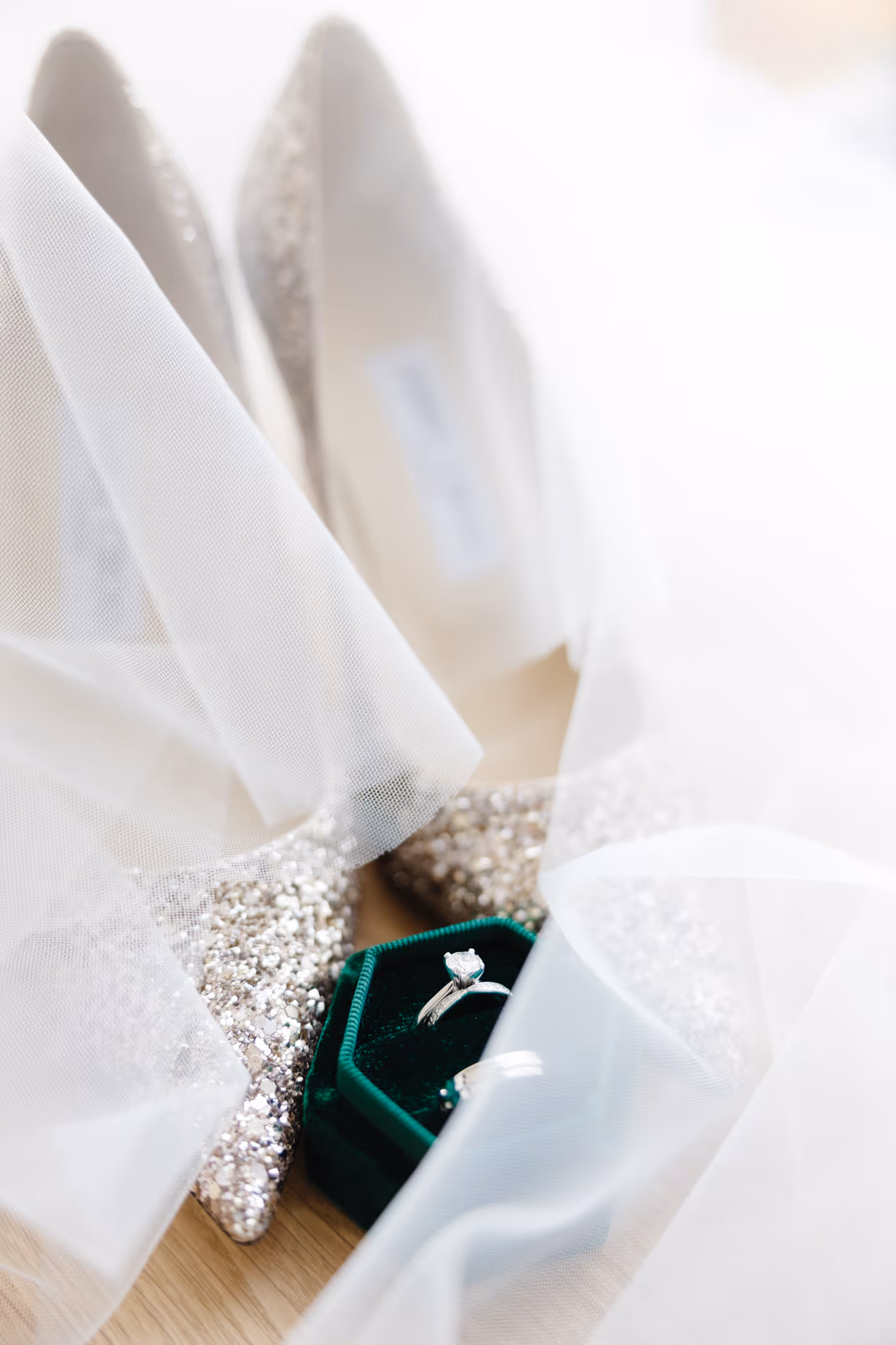 Bride getting makeup done naturally