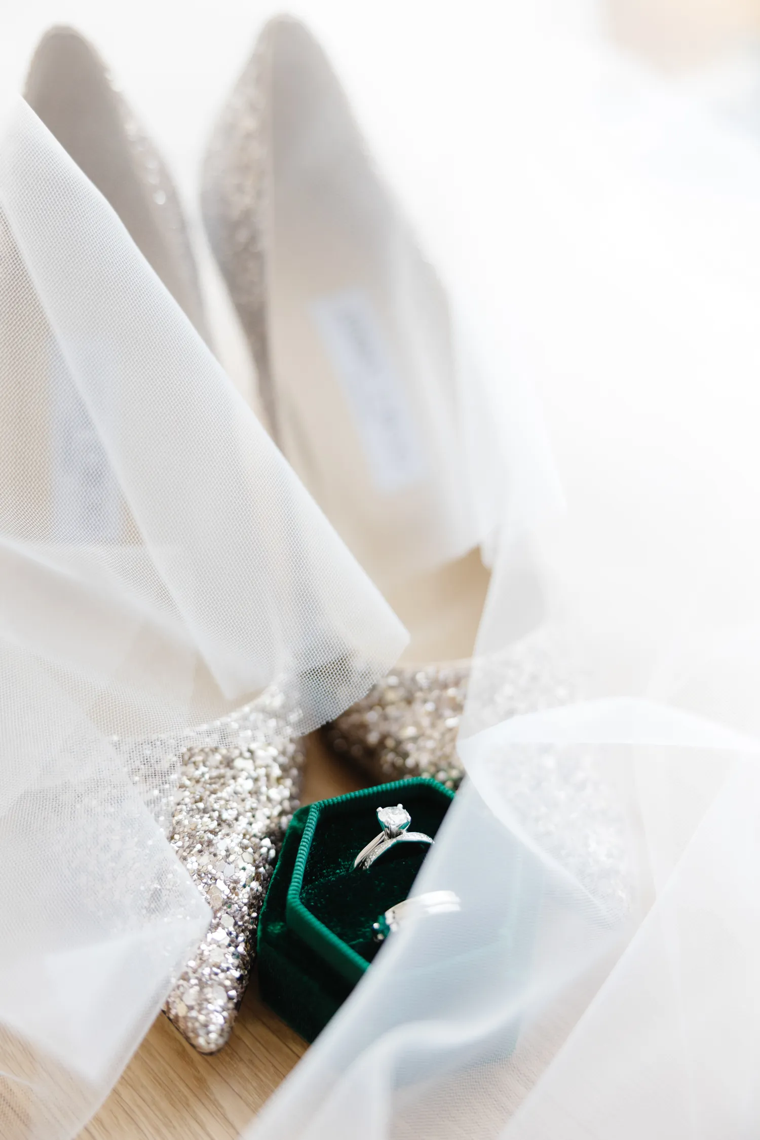 Bride getting makeup done naturally