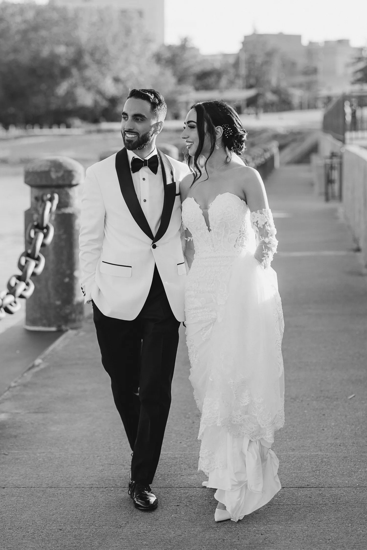 wedding photo of bride and groom