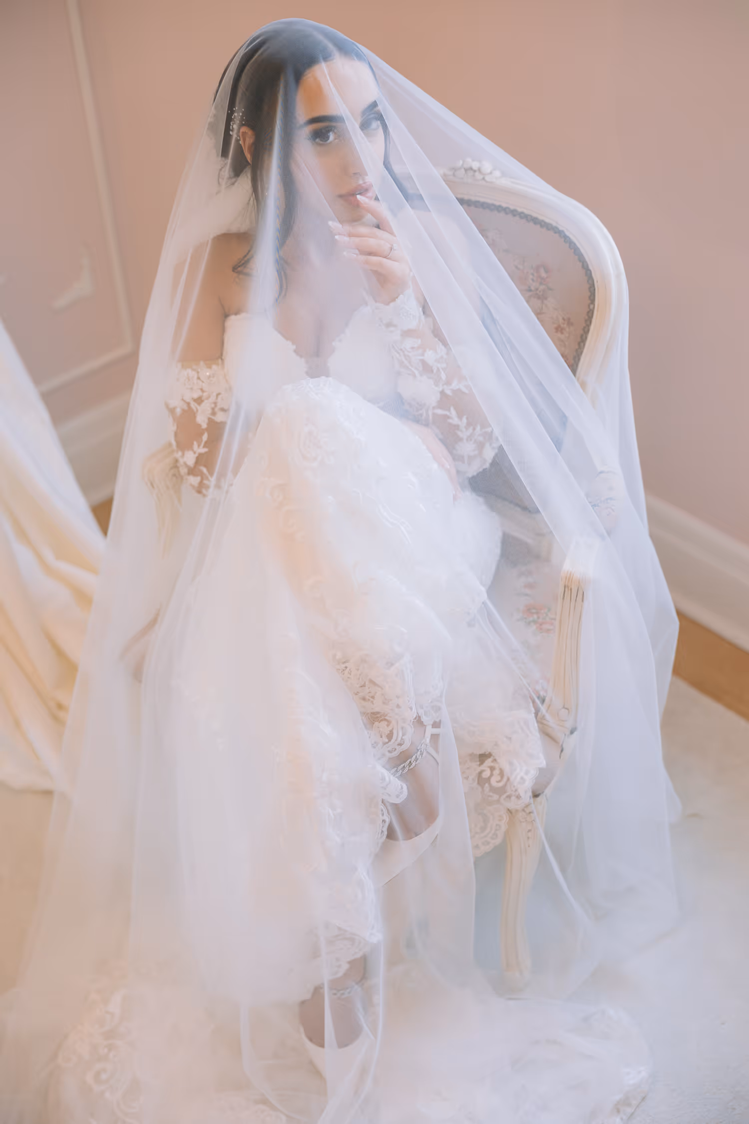 Bride getting ready at Ruby Manor Studio