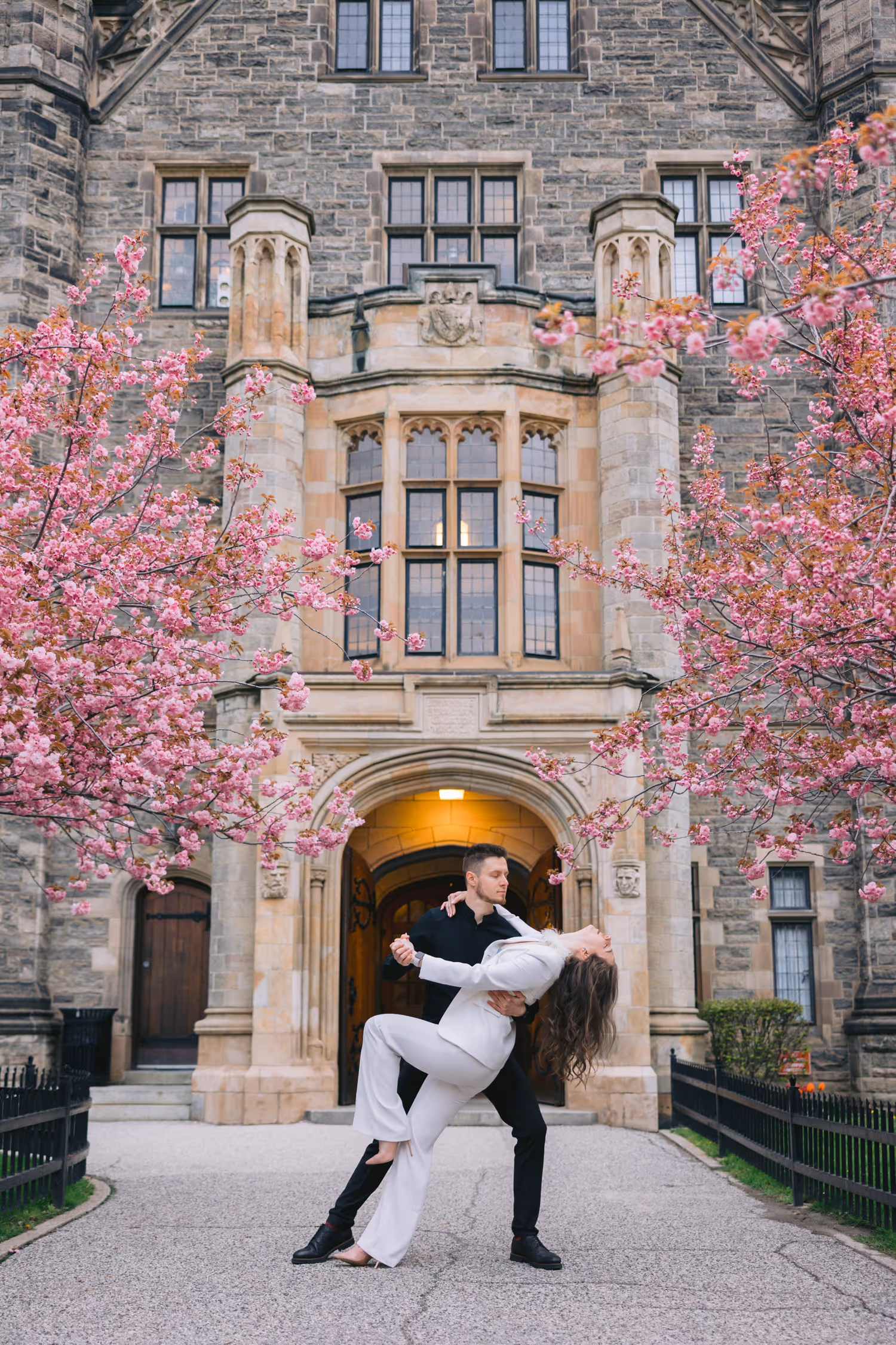 Spring couple photoshoot at Trinity College