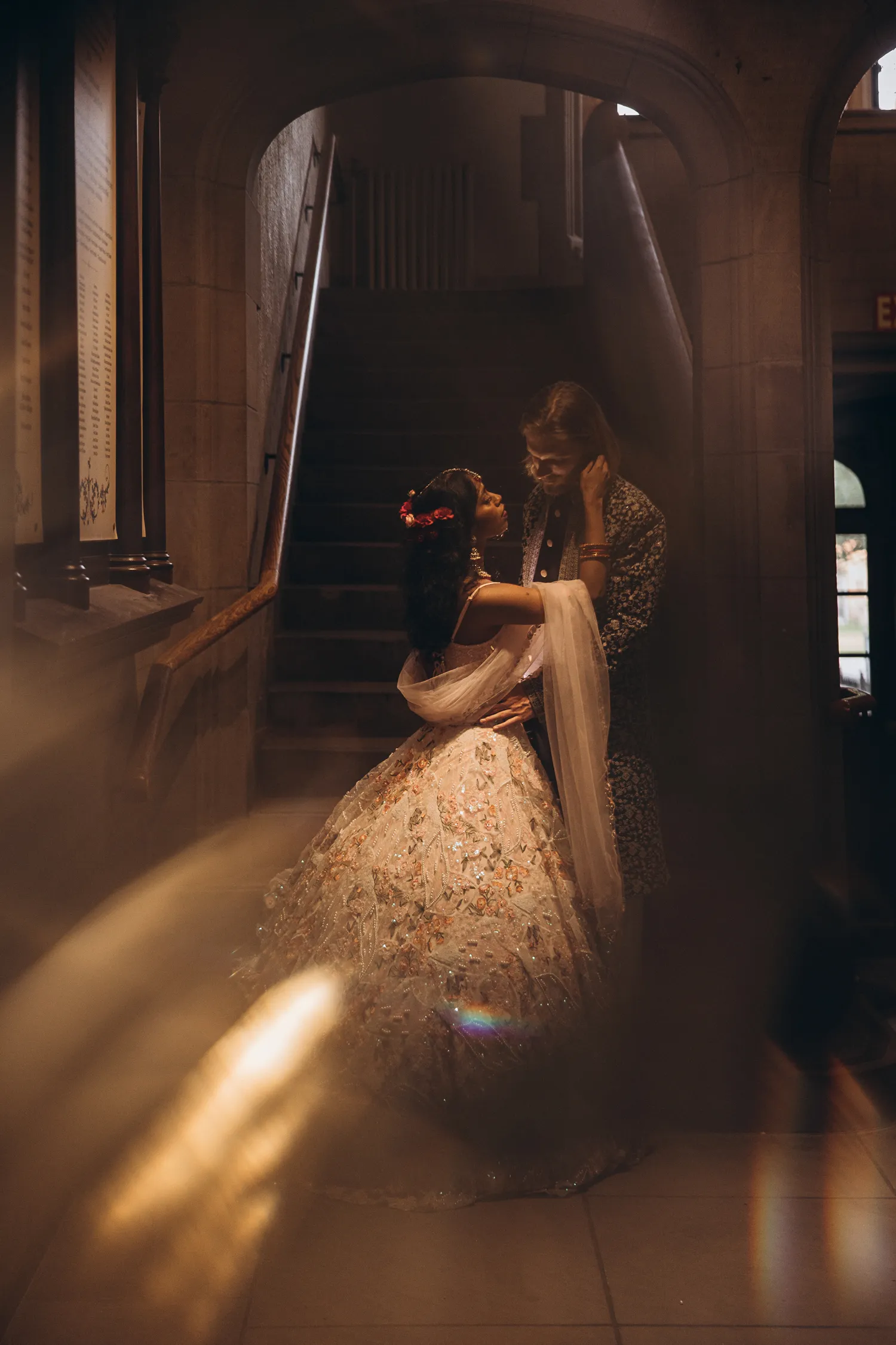 Trinity College engagement photo