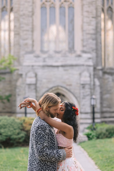 Stunning Trinity College engagement photo 