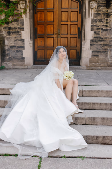 Trinity College photo of a bride