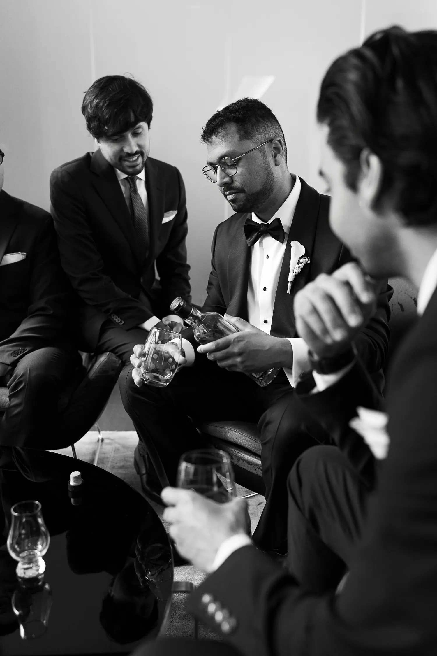 photo of a groom with groomsmen