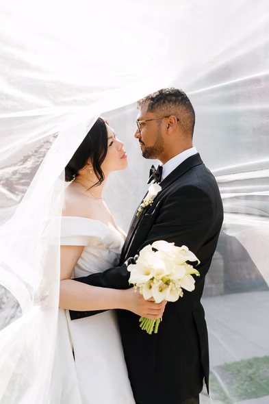 couple posing together at Trinity College