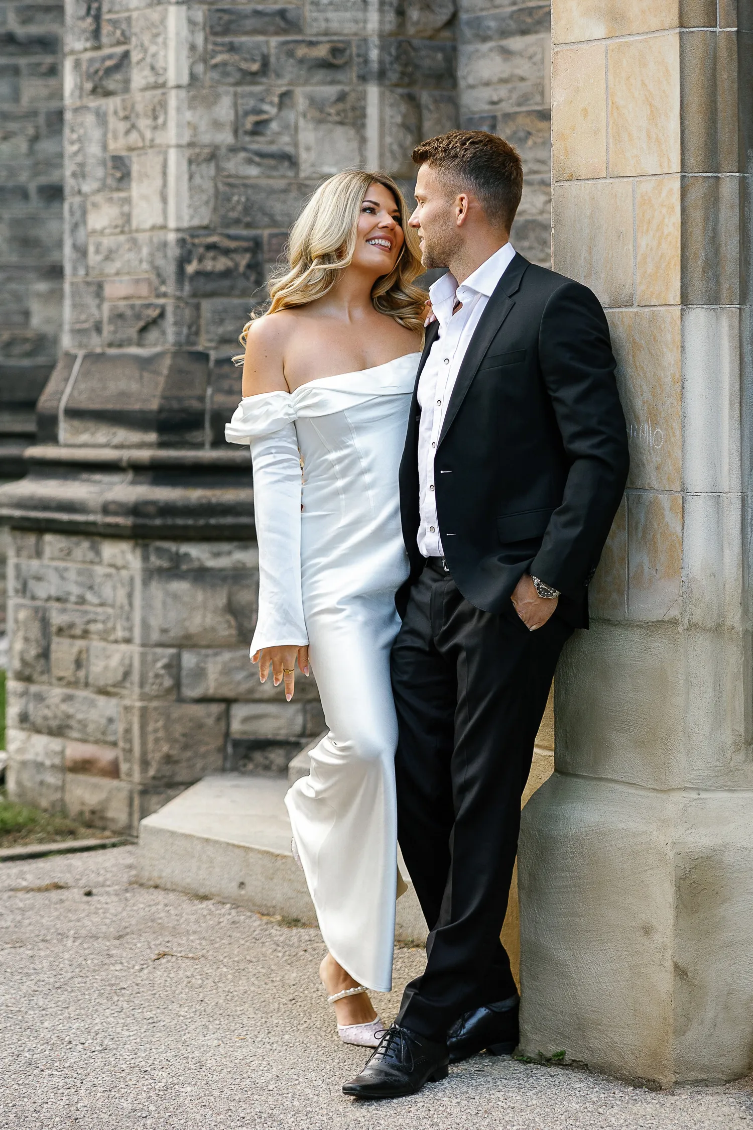 Modern engagement photography at University of Toronto
