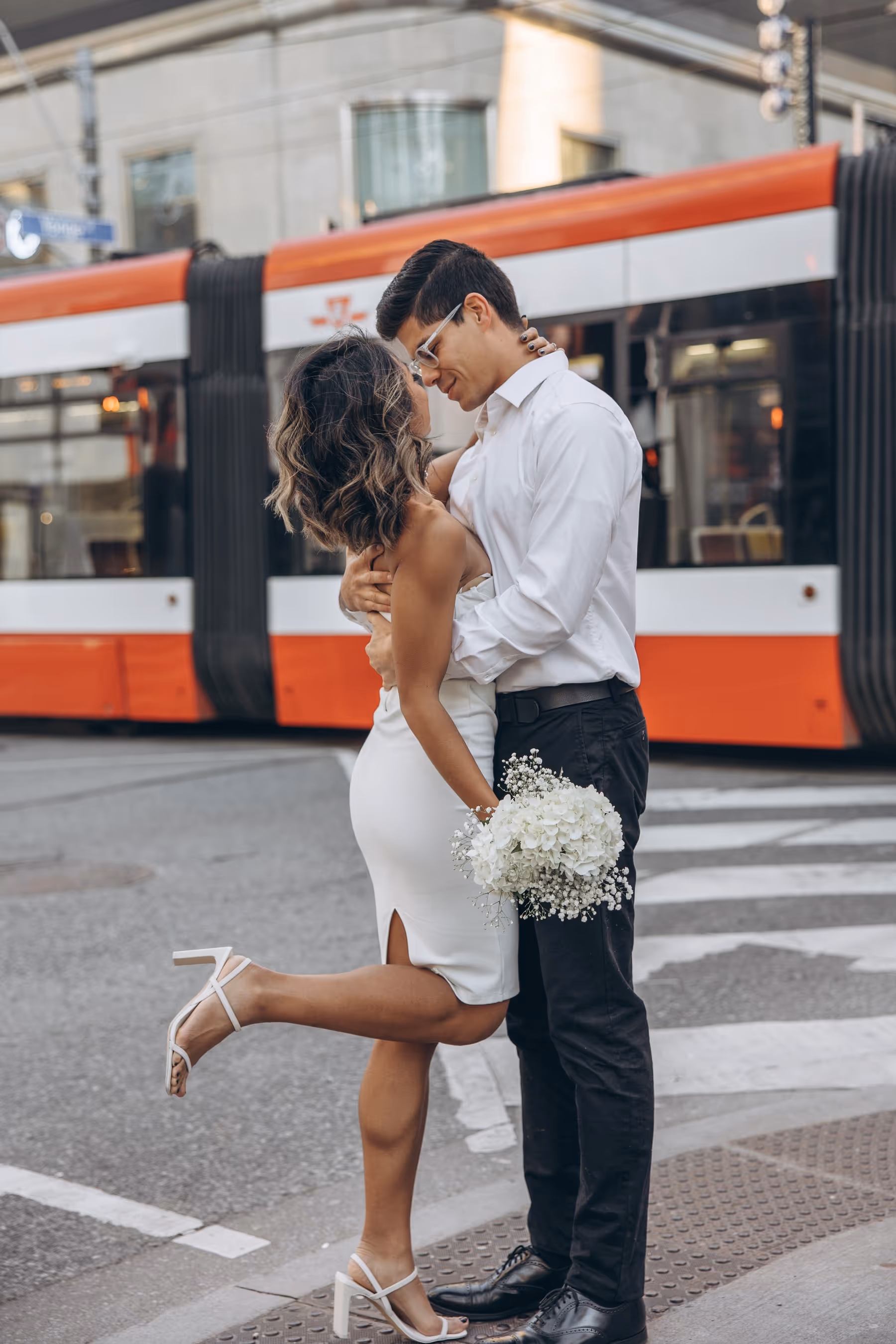 Yonge-Dundus Square Engagement Photo