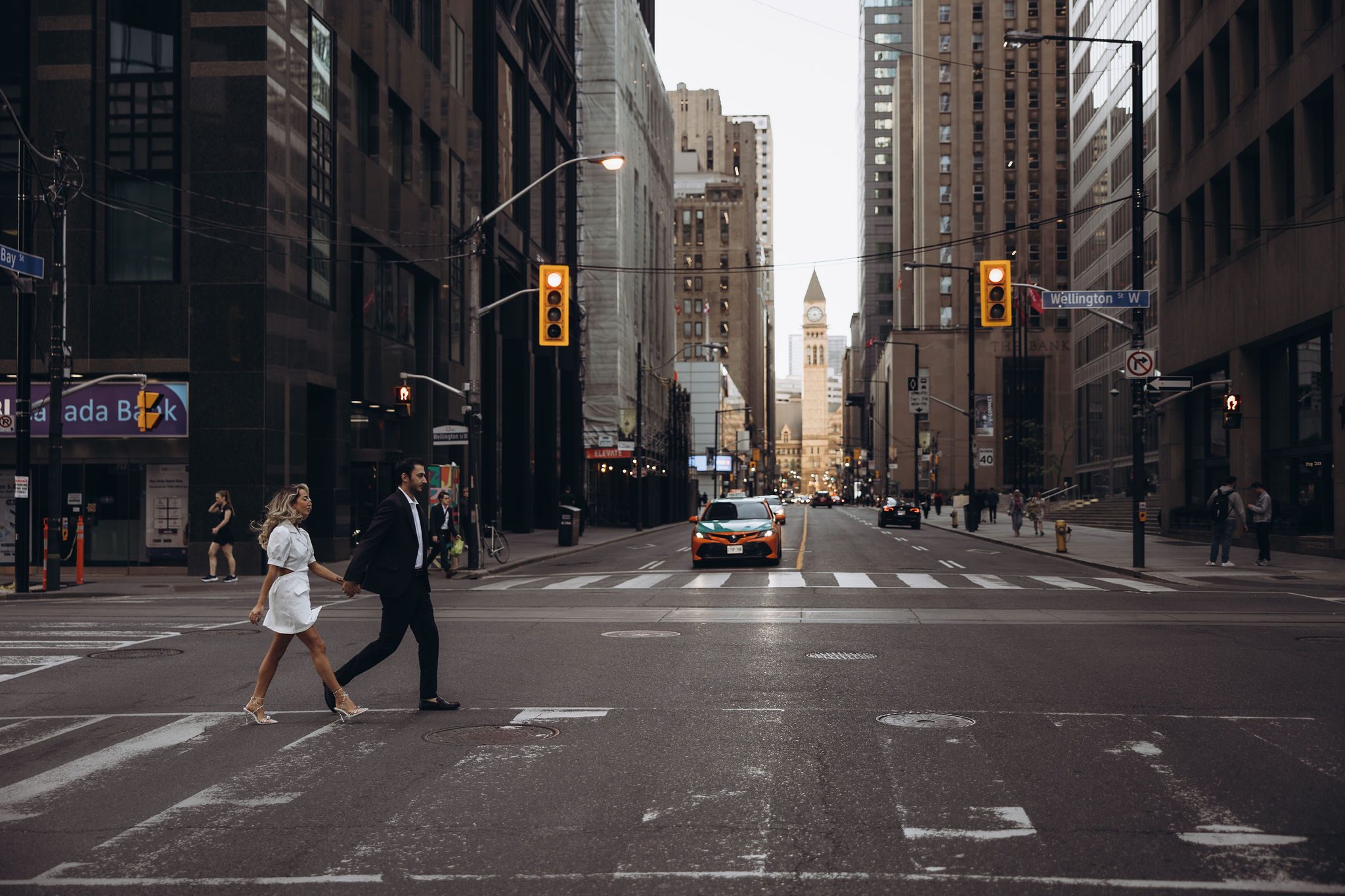 Downtown Toronto engagement photoshoot by Astora Studio