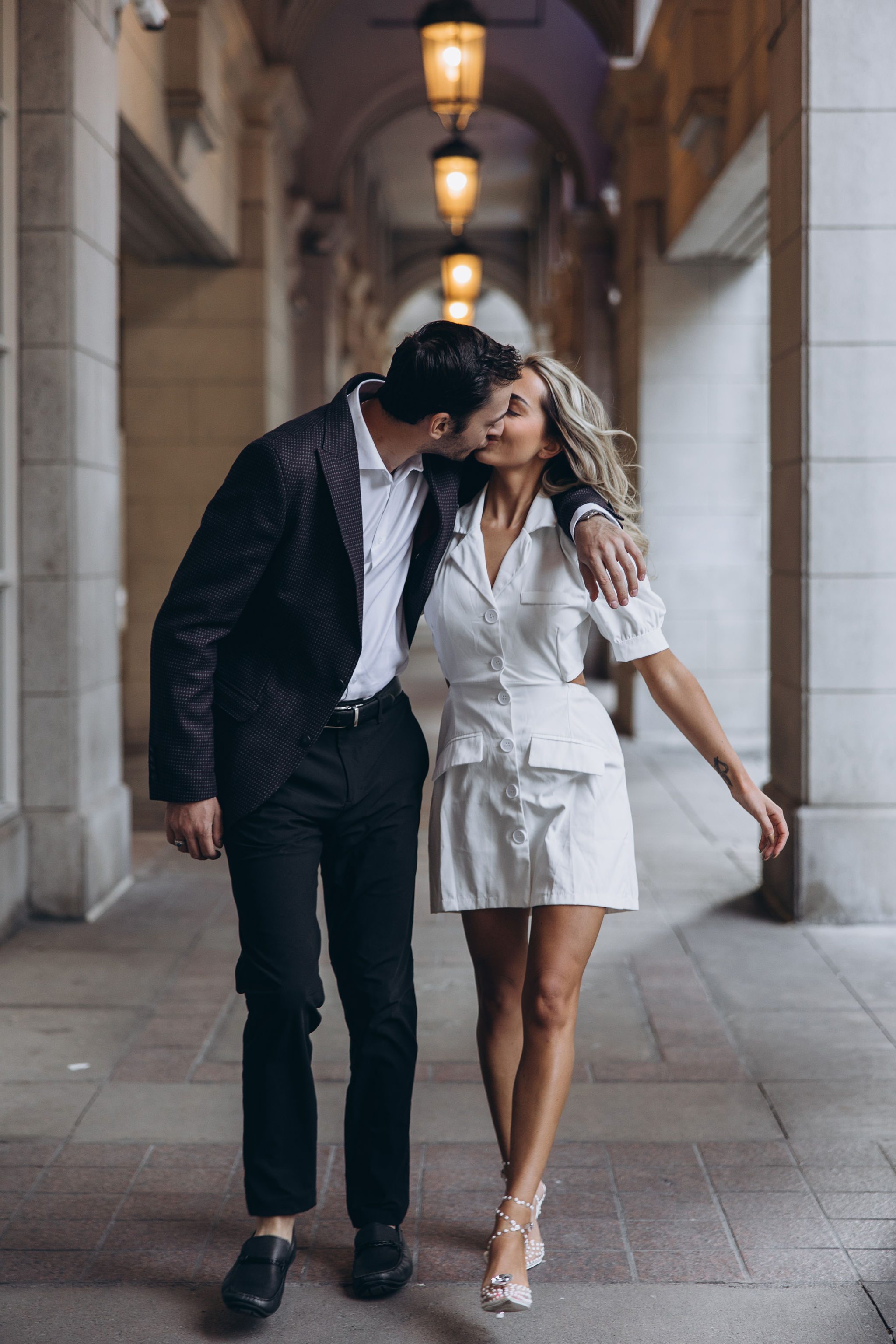 Downtown engagement photoshoot