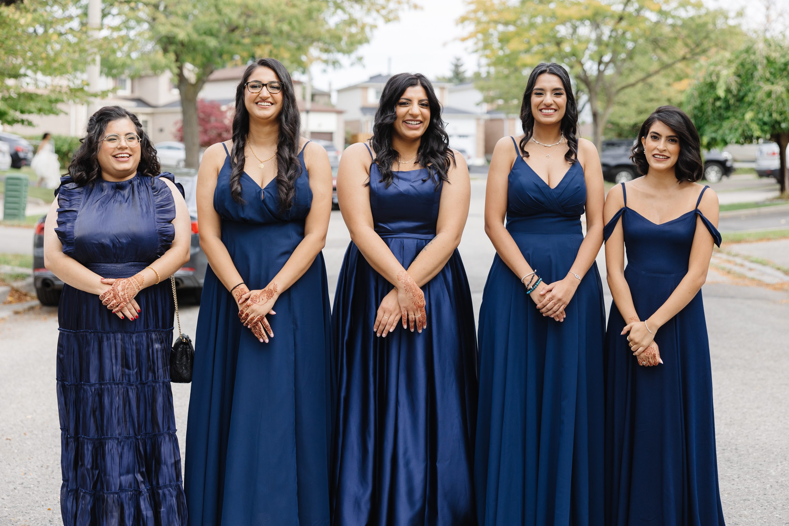 first look with bridesmaids before broadview hotel wedding
